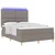 LED Box Spring Krevet Sivo-smeđa 160 x 200 cm tkanina