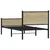Vidaxl Kovinski posteljni okvir brez vzmetnice sonoma hrast 107x203 cm
