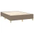 vidaXL Box spring postelja z vzmetnico taupe 140x190 cm blago