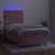 Vidaxl Box spring postelja z vzmetnico LED roza 100x200 cm žamet