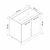 Hanah Home kuhinjski element Minar 7968, 90 cm, beli / antracit