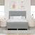 LED Box Spring Krevet Svijetlo siva 160 x 200 cm tkanina