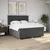 VIDAXL Box spring postelja z vzmetnico temno siva 180x200 cm blago
