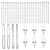 Stup za ogradu 26 pcs Siva 3,2 x 3,2 x 100 cm