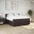 Vidaxl Box spring postelja z vzmetnico temno rjav 200x200 cm blago