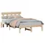 vidaXL Posteljni okvir z naslonom 135x190 cm trd les bor