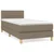 Vidaxl Box spring postelja z vzmetnico taupe 100x200 cm blago