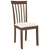 Vidaxl Jedilni stoli z blazinami 2 kosa Brown Solid Wood Rubber