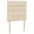 Vidaxl Box spring postelja z vzmetnico krem 90x200 cm blago