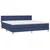 Vidaxl Box spring postelja z vzmetnico modra 200x200 cm blago