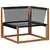 Set vanjskih sofa s jastukom 5 pcs Prirodna i crna