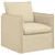 Vidaxl Kavč 2 pcs krema 196 x 82 x 85 cm blago