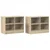 Ormarić za krevet s policom 2 pcs Hrast sonoma 66 x 33 x 48 cm