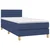 Vidaxl Box spring postelja z vzmetnico moder 80x200 cm blago