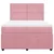 Vidaxl Box spring postelja z vzmetnico roza 140x190 cm žamet