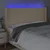 LED uzglavlje krem 183 x 16 x 118/128 cm od tkanine