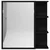 Kupaonski ormar s ogledalom Crni hrast 62,5 x 20,5 x 64 cm