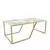 Hanah Home Klub sto Wendy 120x48x60cm Belo-Zlatni