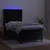 Vidaxl Box spring postelja z vzmetnico LED črna 90x200 cm žamet