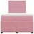 Vidaxl Box spring postelja z vzmetnico roza 120x200 cm žamet