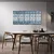 5-delna slika modre spirale in ornamenti - 150x75