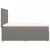 vidaXL Box spring postelja z vzmetnico taupe 140x190 cm blago
