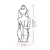 Wallity Zidna dekoracija Female Posture, 24x69 cm, 1.2mm, Crna