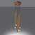 Sollux SL.1174 - Luster na sajli PASTELO 5xG9/8W/230V zlatna