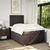 vidaXL vidaXL Box spring postelja z vzmetnico temno rjava 120x190 cm blago, (21310318)