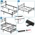 HANAH HOME Bračni krevet Akin Black 140 x 190