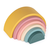 PETITE&MARS Silikonska zložljiva igrača Rainbow Intense Ocher 12m+