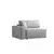 Atelier del Sofa Ugaona garnitura Pirlo 145x43x206cm Svetlosiva