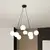 Luster na sajli AZURA 8xE14/10W/230V crna/bela