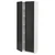 METOD Visoki element s policama, bela/Nickebo boja antracita, mat, 80x37x200 cm
