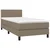 Vidaxl Box spring postelja z vzmetnico LED taupe 90x190 cm blago