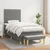 Vidaxl Box spring postelja z vzmetnico temno siva 90x200 cm blago