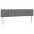 vidaXL Posteljno vzglavje temno siva 200x5x78/88 cm blago