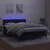 Vidaxl Box spring postelja z vzmetnico LED črna 140x190 cm žamet