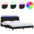 Okvir kreveta s LED-om bez madraca crni 180x200 cm od tkanine