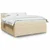 Vidaxl Box spring postelja z vzmetnico krem 200x200 cm blago