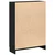 Ormar za knjige crni hrast 82,5x30,5x115 cm konstruirano drvo
