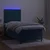 Vidaxl Box spring postelja z vzmetnico LED temno modra 80x200 cm žamet