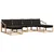 Set vanjskih sofa s jastukom 6 pcs Bijela i crna