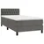 vidaXL Box spring postelja z vzmetnico LED temno siva 100x200 cm žamet