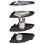 Lebdeća polica s policom s pohranom 4 pcs Crna 30 x 30 x 2 cm