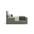 MID.YOU BOXSPRING POSTELJA 90 cm x 200 cm , tekstil, leseni material siva