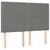 Vidaxl Box spring postelja z vzmetnico LED temno siva 140x200 cm blago
