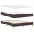 Vidaxl LED Box Spring Postelja Temno rjava 140 x 190 cm blago