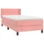 Vidaxl Box spring postelja z vzmetnico roza 90x200 cm žamet