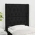 Vidaxl Vzglavje z ušesi črno 83x16x118/128 cm blago
